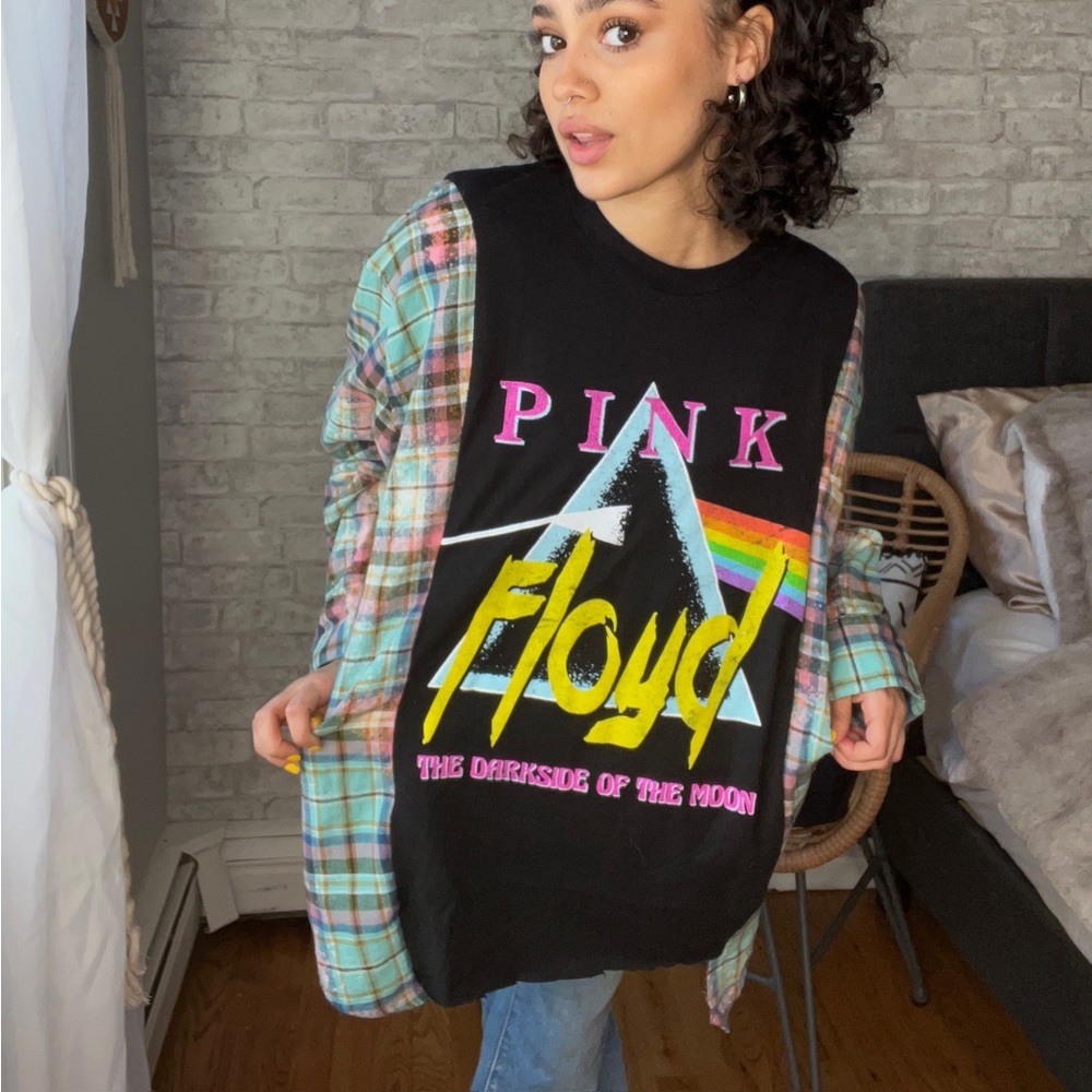 PINK FLOYD FLANNEL BAND TEE 🏳️‍🌈⃤